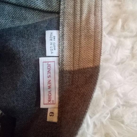 VTG Jones New York Heavy Wool Knit Plaid Skirt Sz 6 - Picture 3 of 6